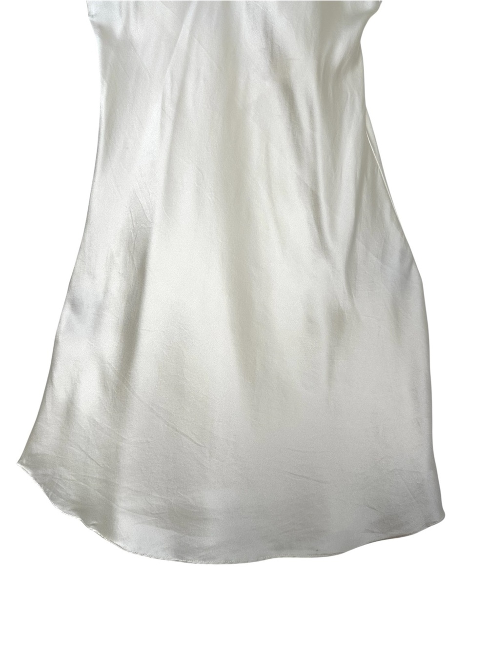 Vintage Ivory 100% Silk Slip Dress Spaghetti Strap Romantic Minimalist Bias Cut - Picture 3 of 10